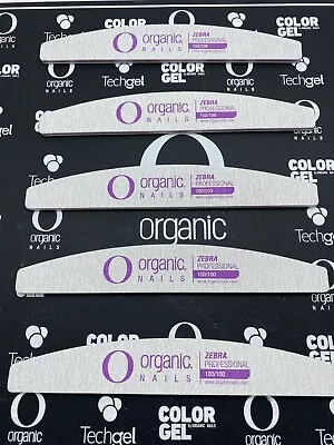 Organic Nails Files 100/100 ZEBRA *5PC* • $10