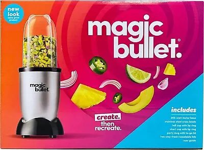 The Magic Bullet 11 Piece Set Blender & Mixer Small Silver Brand New • $47.98