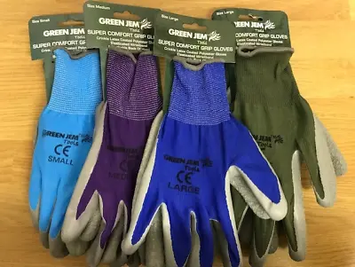 Ladies Mens Gardening Gloves Super Comfort Grip Gloves Latex Breathable 3 Sizes • £3.50