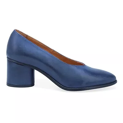 New Miz Mooz Leather Pumps Jazmine Blue Navy Shoes Leather Size 9-9.5 M NIB • $65.99