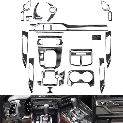 50pcs For Mazda CX-9 Carbon Fiber Full Kits Interior Cover Trim Set • $194.37