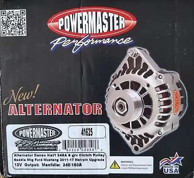 New Powermaster 245 Amp 11-17 Ford Mustang Modular V8 High Amp Alternator #41625 • $375