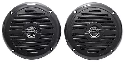 Pair Rockville MS525B 5.25  400 Watt Waterproof Marine Boat Speakers 2-Way Black • $34.95