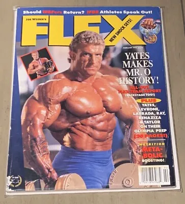 DORIAN YATES 6x Mr. Olympia W/ Poster - FLEX Bodybuilding Magazine February 1993 • $39.99