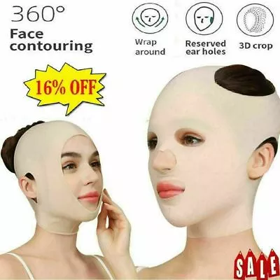 Reusable Breathable Anti Slim Bandage V Face Lift Sleeping Mask K2V5 7Y8Y P3P2 • $6.84