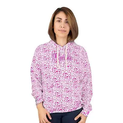 Chic Pink Barbie Hoodie Custom All Over Print Design Bright High-Quality Perfec • $52.62
