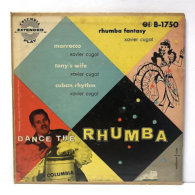 Xavier Cugat & Orch ‎–Dance The Rhumba EP 45 1953 Columbia Latin Picture Sleeve  • $40