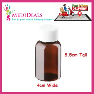 £4.49 • Buy Medicine Tablet  Amber Plastic Bottles  100ml - Tablets, Liquid, Aromatherapy