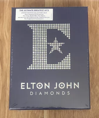 £49 • Buy Diamonds Elton John 3 CD + Book + Postcards Boxset Ultimate Greatest Hits