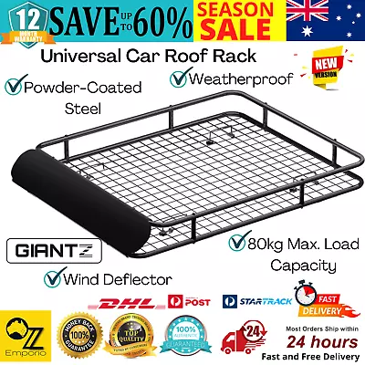 Giantz Universal Car Roof Rack Basket Luggage Carrier Steel Vehicle Cargo 123cm • $147.97