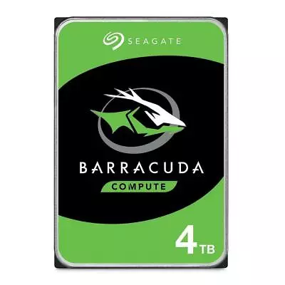 Seagate BarraCuda 4TB 5400 RPM 3.5  SATA Desktop Hard Drive • $175