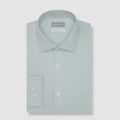 $85 Michael Kors Men's Slim-Fit Green Long-Sleeve Stretch Dress Shirt 17.5 32/33 • $27.58