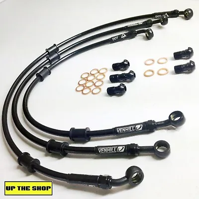 YAMAHA FZR600 GENESIS 1991-93 VENHILL S/steel Braided Brake Lines Hoses Front • $116.86