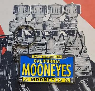 MOON California License Plate KEYCHAIN Mooneyes Hot Rod Custom Key Fob Emblem • $24.99