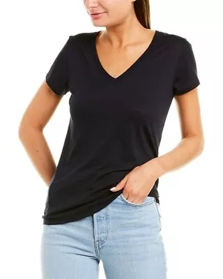 VINCE WOMENS LITTLE BOY V-NECK T-SHIRT SHORT SLEEVES SLIP-ON COTTON-MODAL Sz S • $49.99