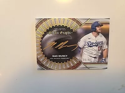 2023 Topps Five Star Max Muncy Golden Graphs Gold  Dodgers Auto #/40  Case Hit • $125