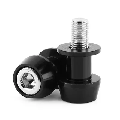 8mm Black Motorcycle CNC Aluminium Alloy Swing Arm Spool Sliders Stand Swingar⁺ • $9.39