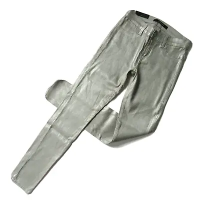 NWT J Brand Super Skinny In Metallic Oyster Mid Rise Stretch Jeans 26 $240 • $62