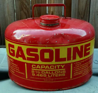 Vintage 💥SEARS ROEBUCK💥 CRAFTSMAN 2.5 Gallon Gasoline Can • $15.95