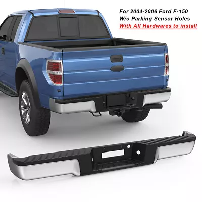 Chrome Rear Step Bumper Assembly For 2004 2005 2006 Ford F-150 W/o Sensor Holes • $176.80