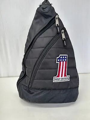 Black Harley Davidson Sling Backpack Damaged As Is • $15