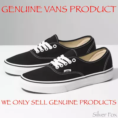 $69 • Buy Vans Authentic Black Skate Shoes Sneakers Runners Brand New With Tags