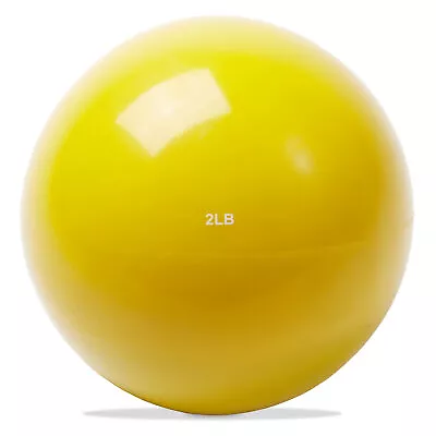 Toning Ball 2 LB Yellow - Soft Weighted Mini Medicine Ball • $7.95