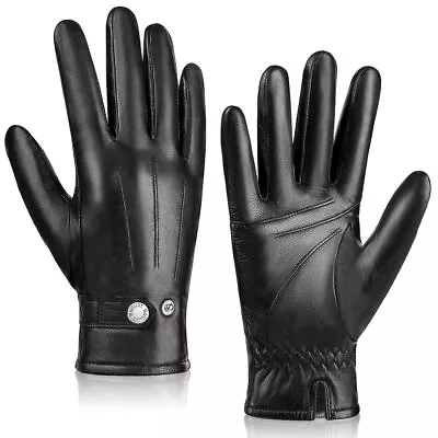 Leather Gloves For Men Winter Genuine Sheepskin Gloves For Men Thinsulate • $29.99