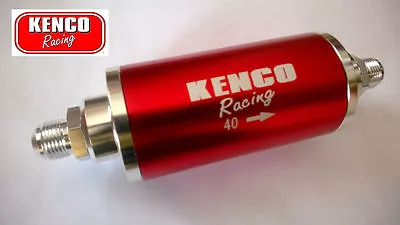 S/S 40 Micron Kenco Racing Aluminium Fuel Filter AN8 Race Car 4wd Off Road Drift • $95