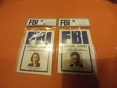$14.05 • Buy Nerd Block Exclusive X-Files Fox Mulder & Dana Scully FBI Air Freshener LOT OF 2