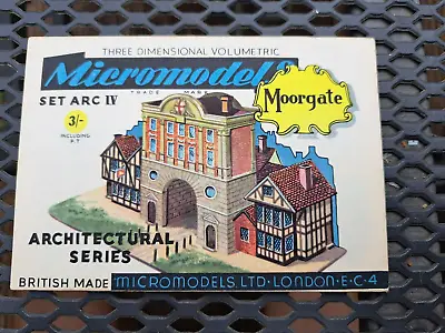 Micromodels Original 1950's -Moorgate SET ARCIV 3D Diorama Card Model • £14.95
