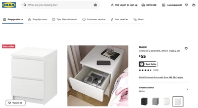 £35 • Buy Ikea Malm Chest Of Two Drawers - Second Hand