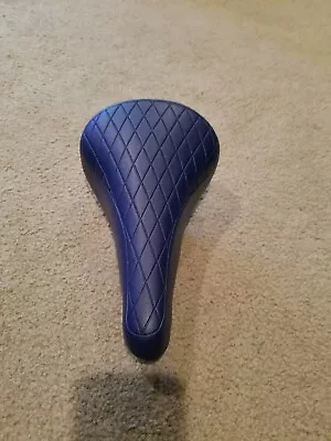 Blue Bmx Diamond Pattern Bicycle Seat Old School Style freestyle • $17.99