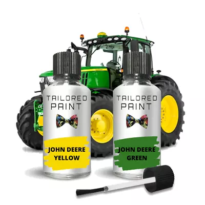 John Deere Green / Yellow Touch Up Paint 30ml Direct Gloss Tractor Mower Wheels • £6.99