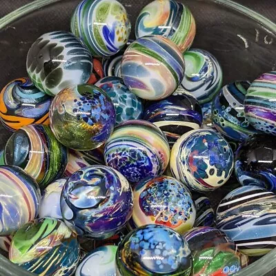 1  Beck Glass Mystery Marbles Lampwork Marbles Surprise Random Marbles • $14.50