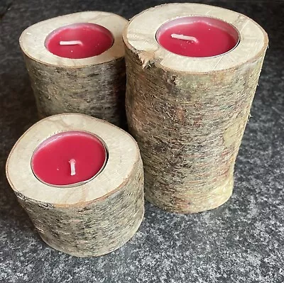 Wedding Top Table Wooden Centrepiece Tree Branch Tea Light Candle Holders. • £10.45