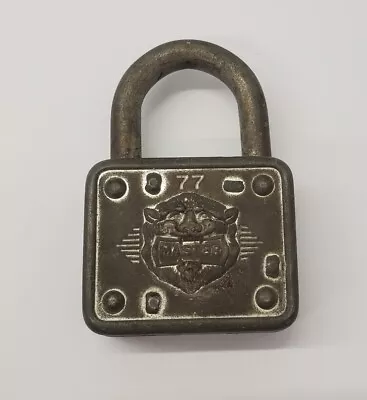 Vintage Collectible MASTER LOCK Co. #77 Metal Lock Padlock NO KEY • $16.80