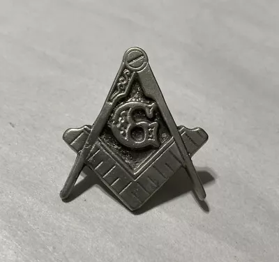 Masonic Master Tie Tack Lapel Pin Square Compass G Masonic Freemason 1.5” • $14.99