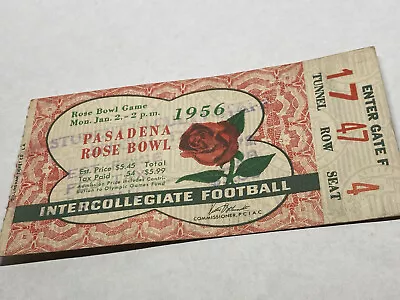 1 Vtg 1956 Football Ticket Stub Pasadena Rose Bowl Student Michigan Spartans • $69.12