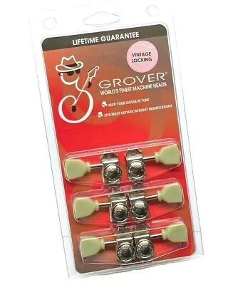 Grover Nickel Vintage Retrofit Locking Guitar Tuners Gibson® Les Paul/SG 533NK • $75