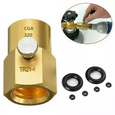 To CGA320 With Bleed Valve CO2 Adapter Cylinder Refill Adaptor For Sodastream • $28.05