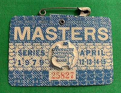 1979 Masters Golf Tournament Badge Fuzzy Zoeller Wins!  Excellent Condition! • $49.95