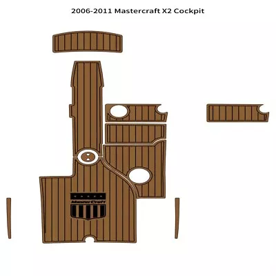 2006-2011 Mastercraft X2 Cockpit Pad Boat EVA Foam Faux Teak Deck Floor Mat • $699