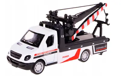 Lift Tow Truck Roadside Assistance Car Model Diecast White Toy Pull-back • $12.42