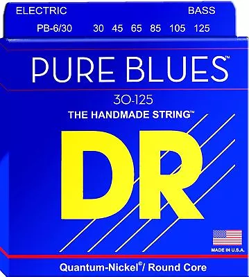 DR PB6-30 Pure Blues Bass Guitar Strings 6-string Set Gauges 30-125 • $37.99