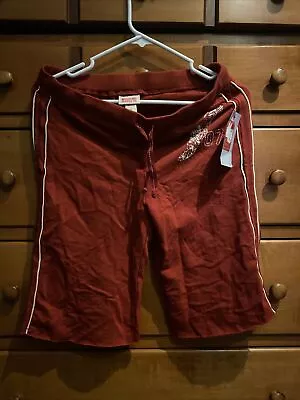 Mossimo Supply Co French Terry Bermuda Shorts Size WOMANS M Red New Off (o2) • $19.60