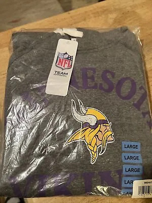 NFL Apparel Minnesota Vikings Pullover Hoodie Gray Mens Large - NEW • $30.99