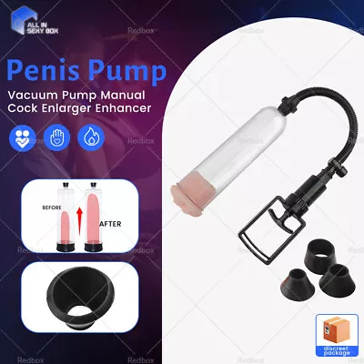 8  Male Penis Vacuum Pump Manual Cock Enlarger Enhancer Man Aid Bigger Growth • $24.90