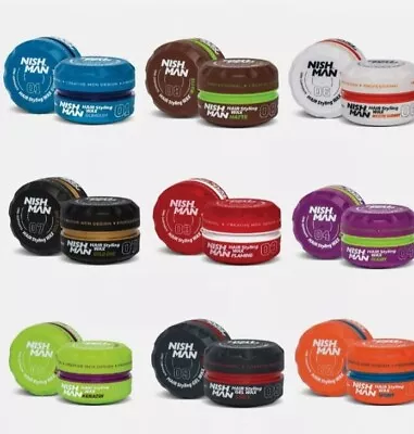 £6.40 • Buy NISH MAN Hair Wax Styling For Men Women Gel Strong Hold Paste 150ml