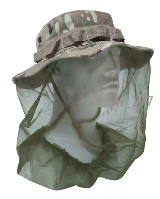 Tactical Multicam Booniehat OCP Boonie Hat With Mosquito Netting Jungle Hat • $20.91